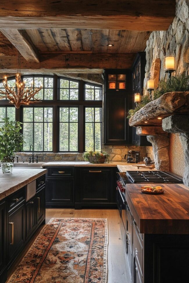 Nature-Inspired Rustic Kitchen Design