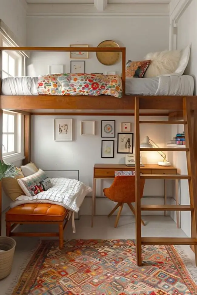 Boho Loft with Study Corner