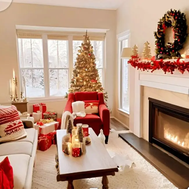 Inviting Christmas Living Room with Tradition