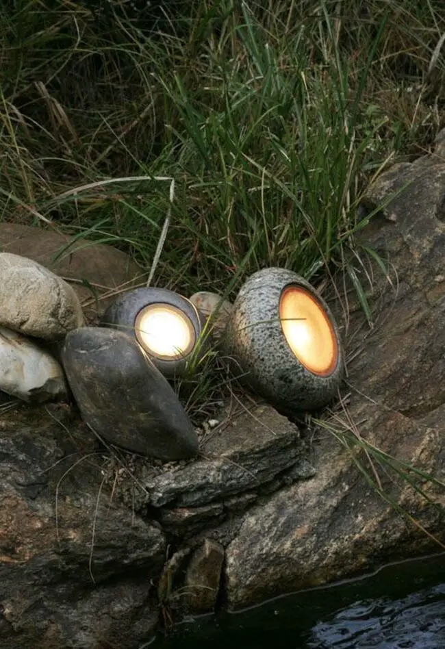 Rustic Lighting by the Water’s Edge