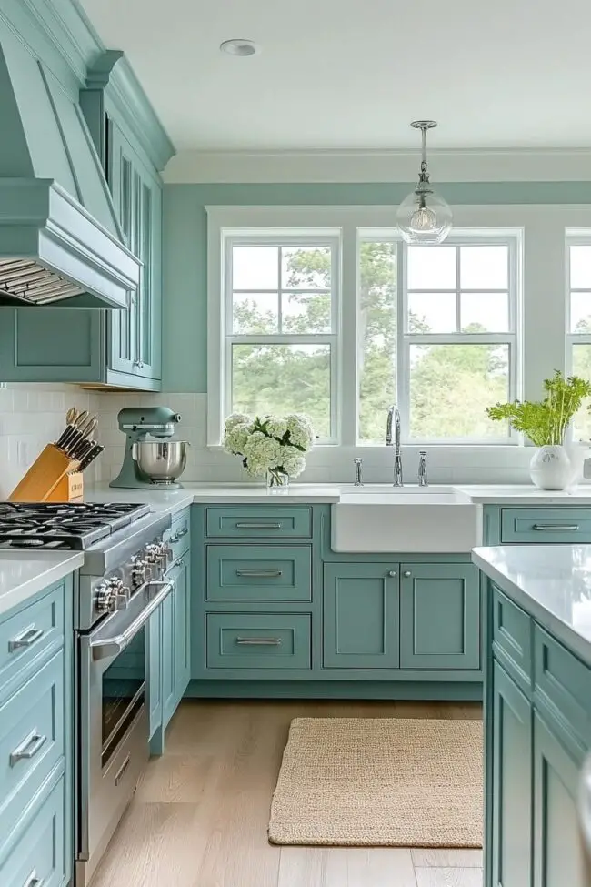 Tranquil Green Oasis in the Kitchen