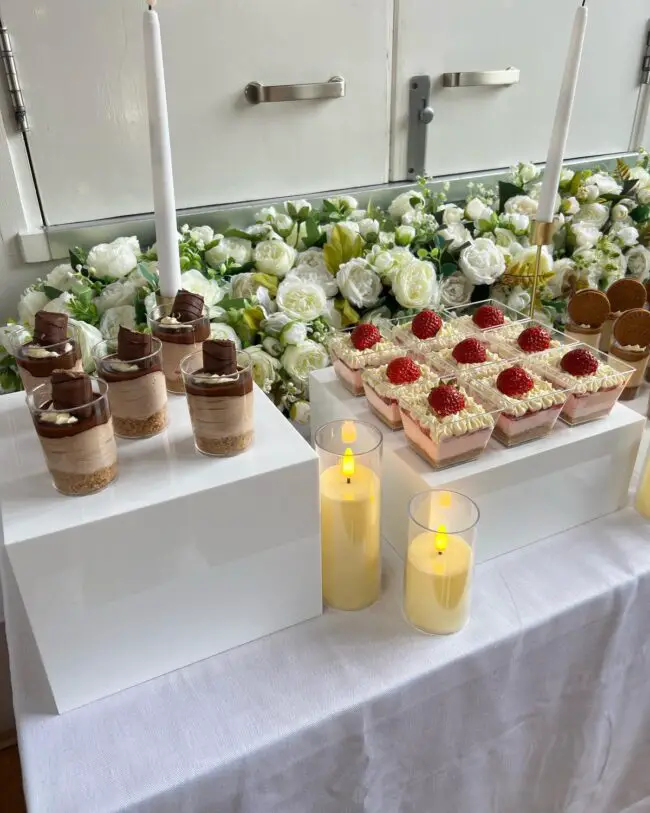 Charming Floral Dessert Display Design