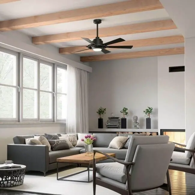 Beamed Ceiling Living Room Fan