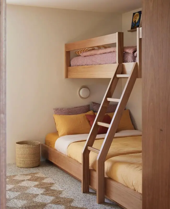 Wood Loft Bed with Ladder