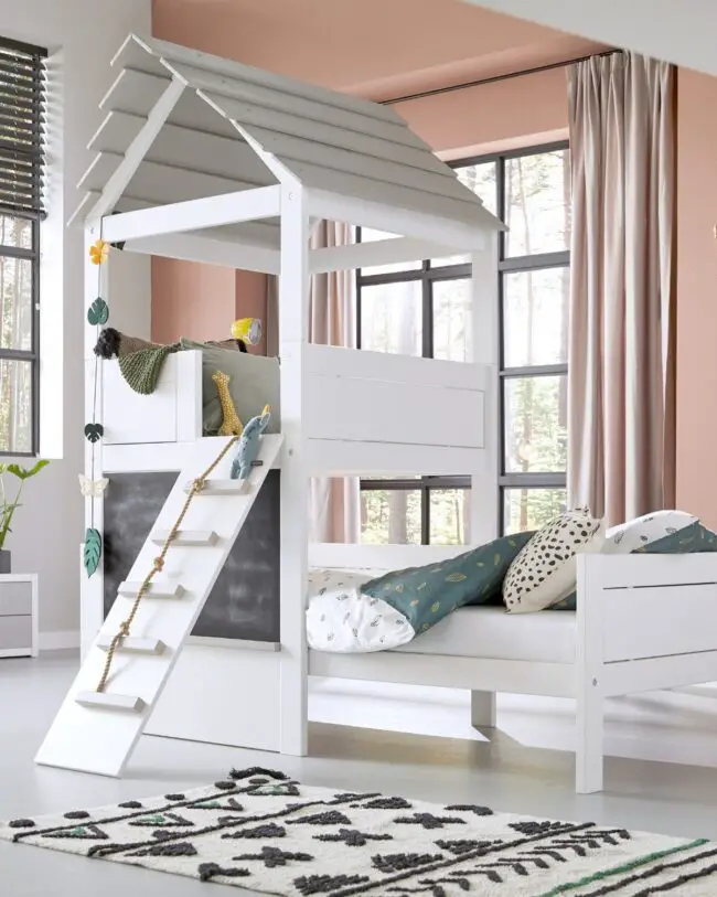 Loft Bed with Climbing Wall