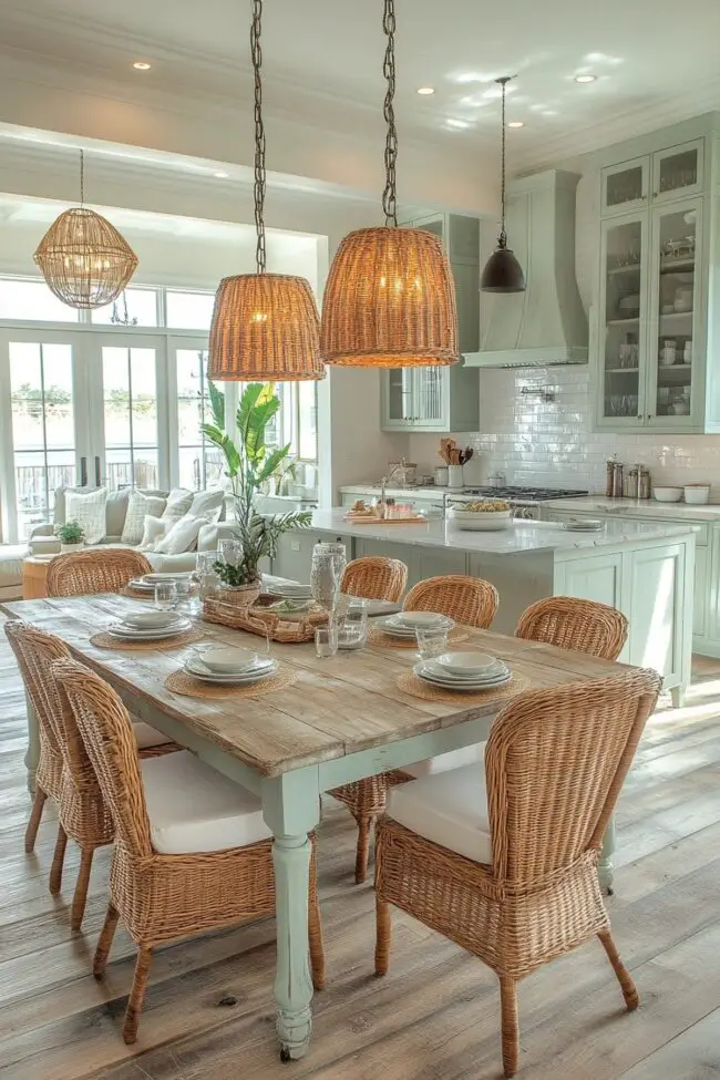 Calm Seagrass Inspired Kitchen Design