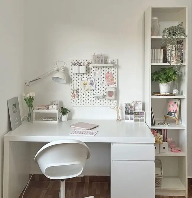 Bright Minimalist Study Nook