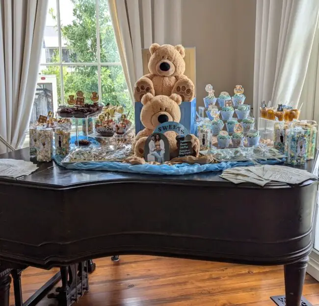 Charming Plush Toys Adorn Grand Piano