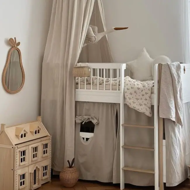 White Loft with Play Tent