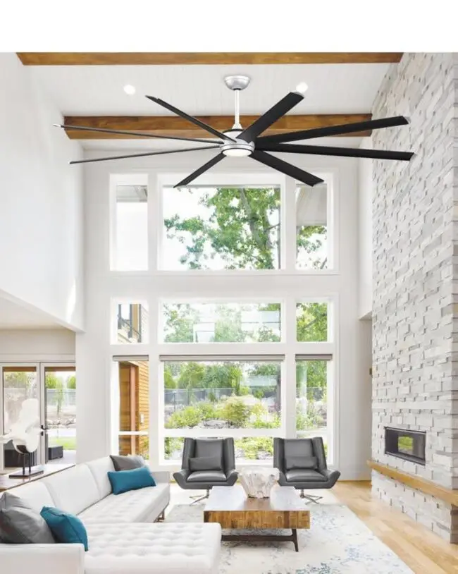 Spacious Living Room Ceiling Fan