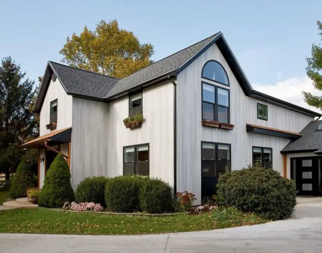 Vertical Siding on a Modern Farmhouse