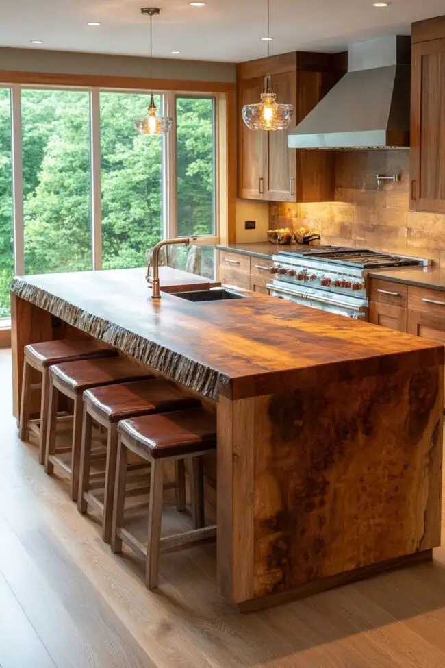 Rustic Wooden Appeal in Kitchens