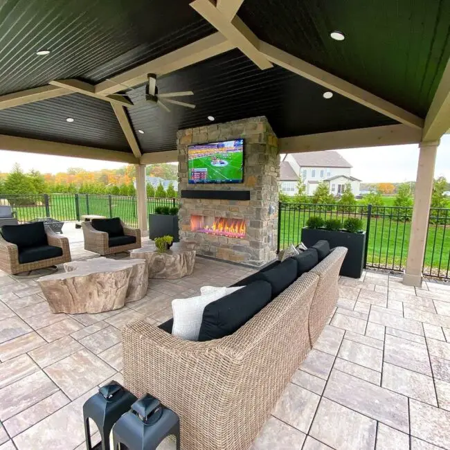 Al Fresco Entertainment in a Covered Patio