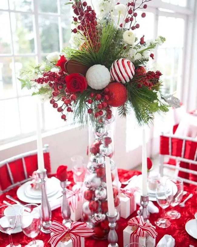 Joyful Holiday Table Arrangement Ideas