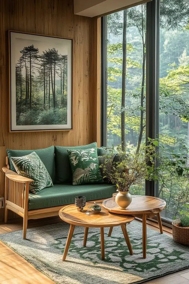 Enchanting Forest-Inspired Living Space