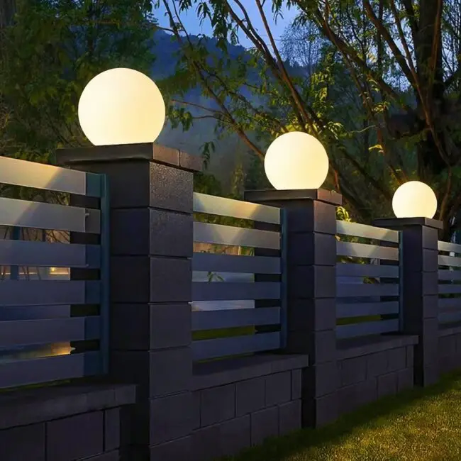 Modern Fencing with Ambient Lighting