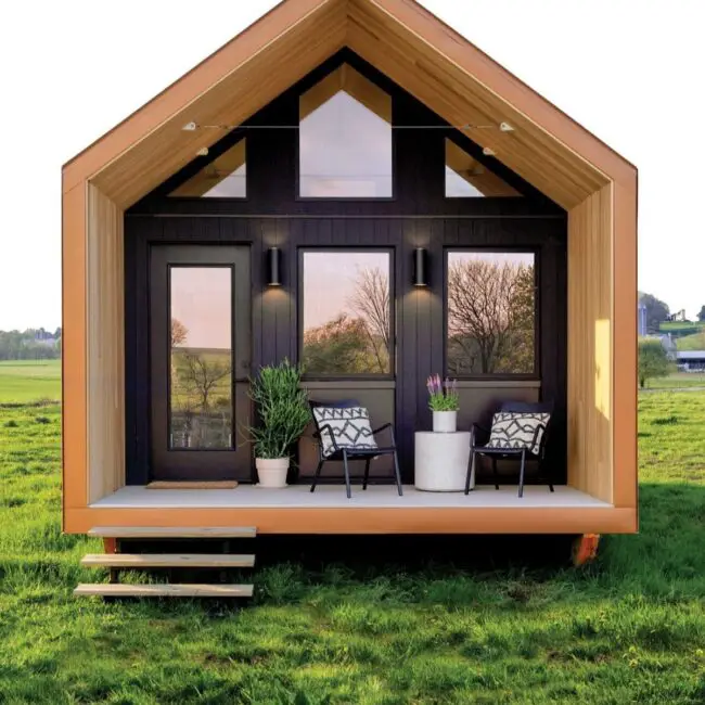 Tiny Home with Cedar and Black Exterior