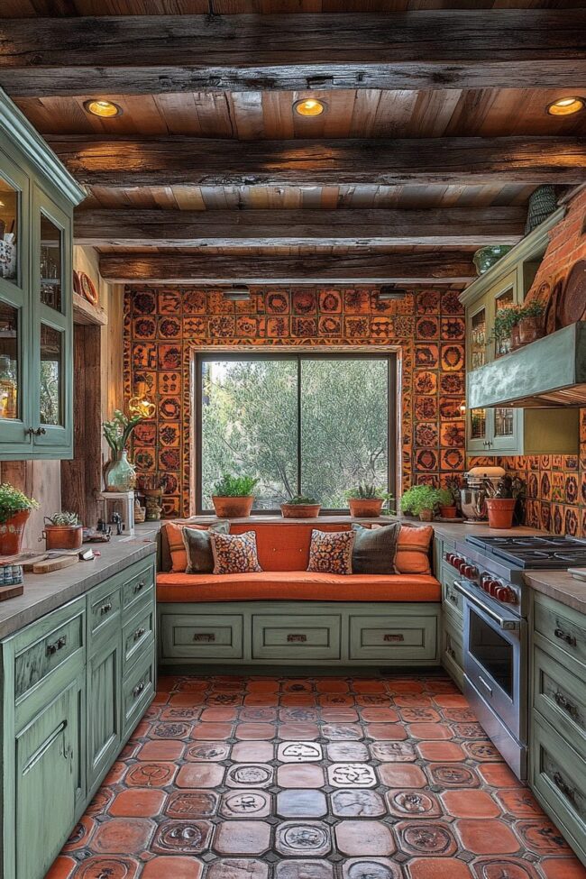 Rustic Earthy Hues for Kitchens