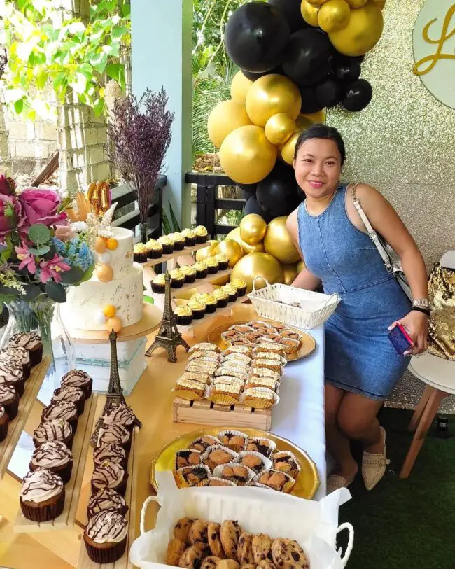 Parisian Dessert Table Featuring Gold Details