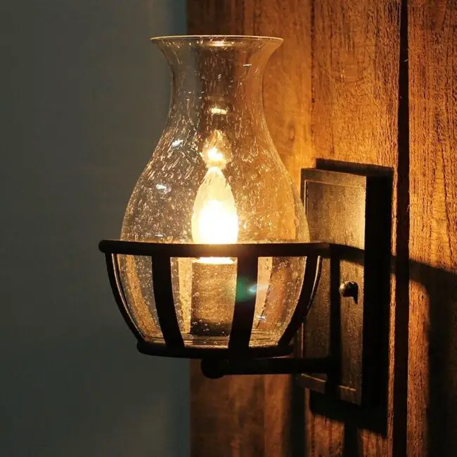 Glass Hurricane Sconce for Soft Illumination