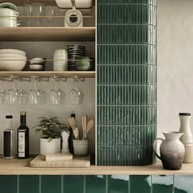 Contemporary Green Vertical Tile Trends