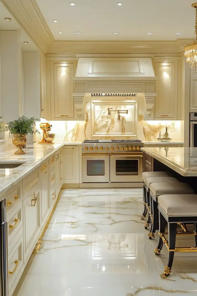 Exquisite Marble Kitchen Design Ideas