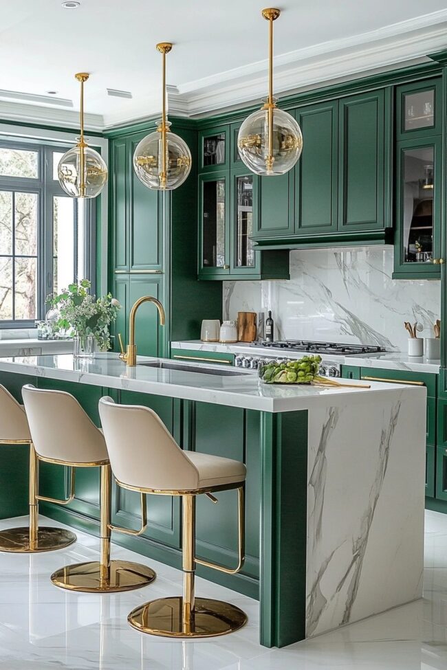 Emerald Infusion in Kitchen Design