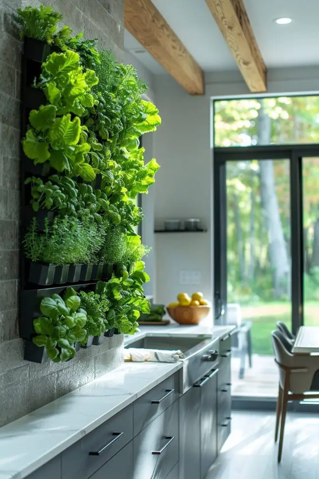 Kitchens Featuring Towering Herb Gardens