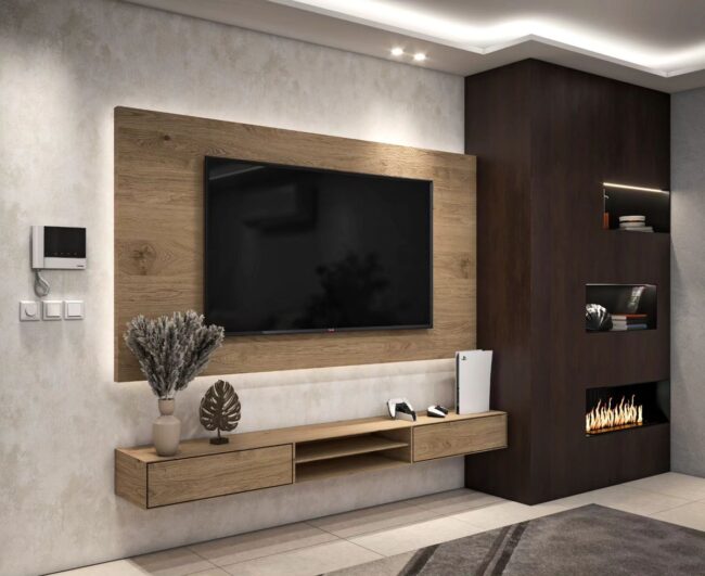 Cozy Built-In Fireplace with Functionality