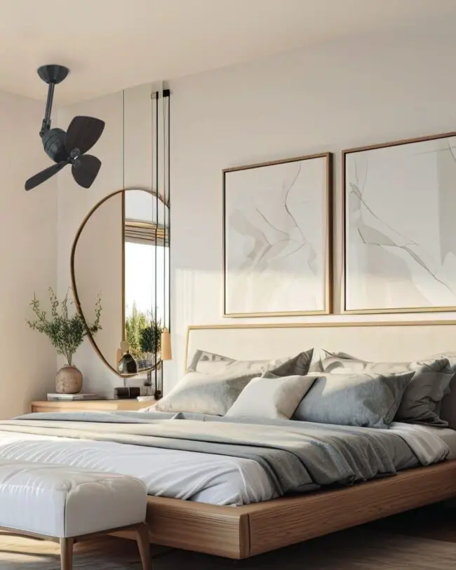 Contemporary Bedroom Ceiling Fan