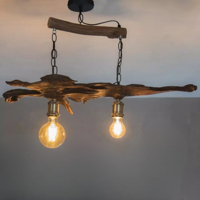 Driftwood Lighting with a Rustic Glow