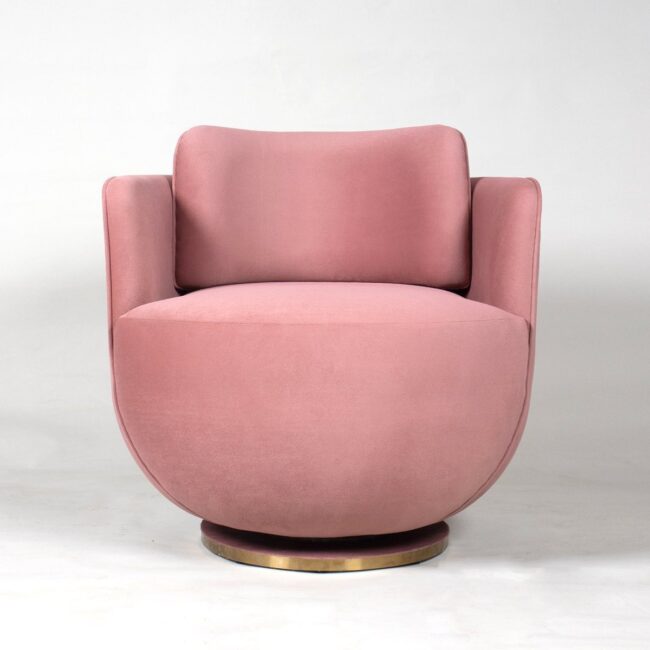 Plush Pink Swivel Comfort