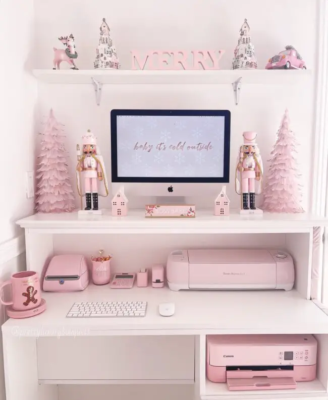 Cheerful Pink Office Environment