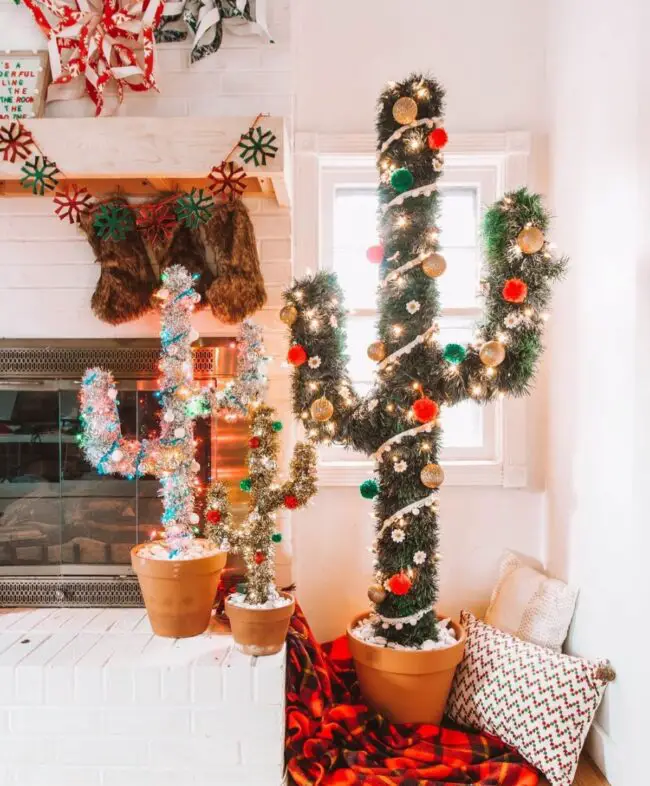 Cactus-Themed Holiday Trees