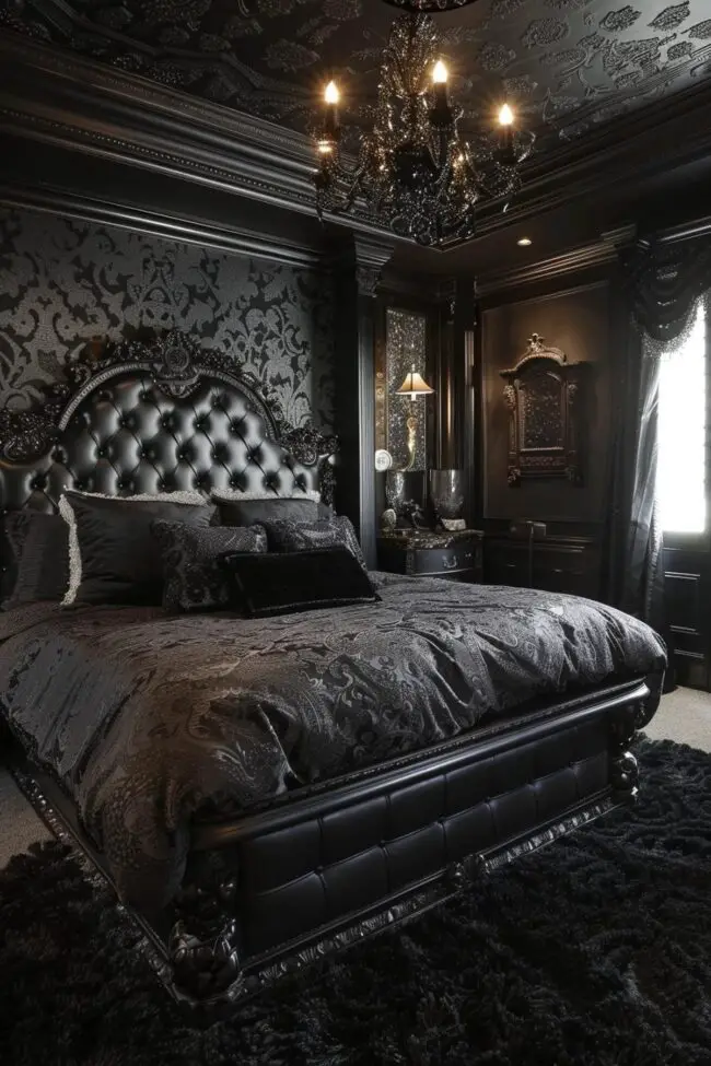 Dramatic Gothic-Inspired Bedroom Designs