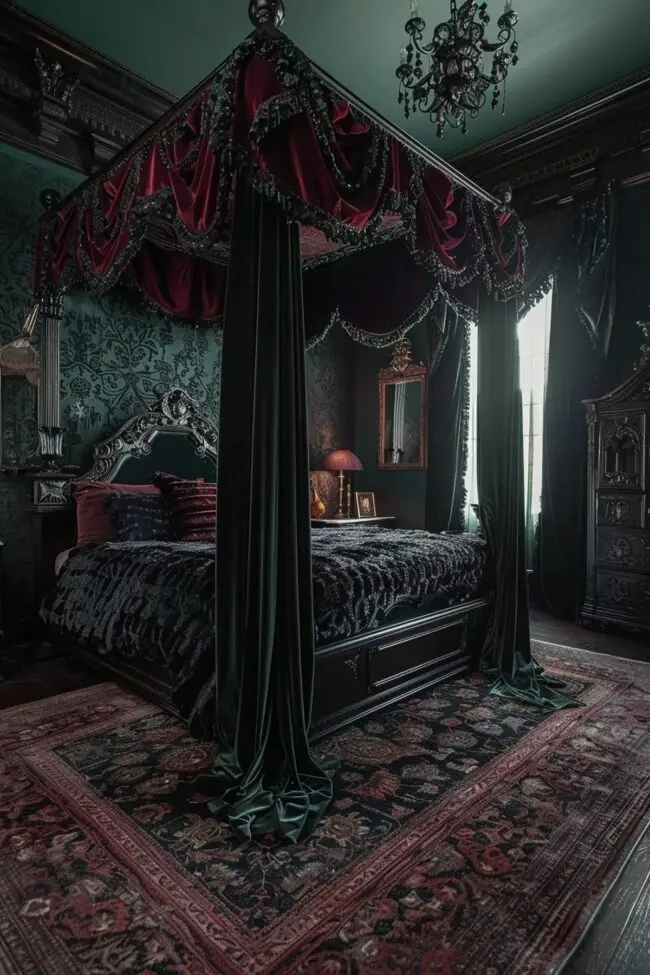 Striking Bedroom Designs with Dark Themes