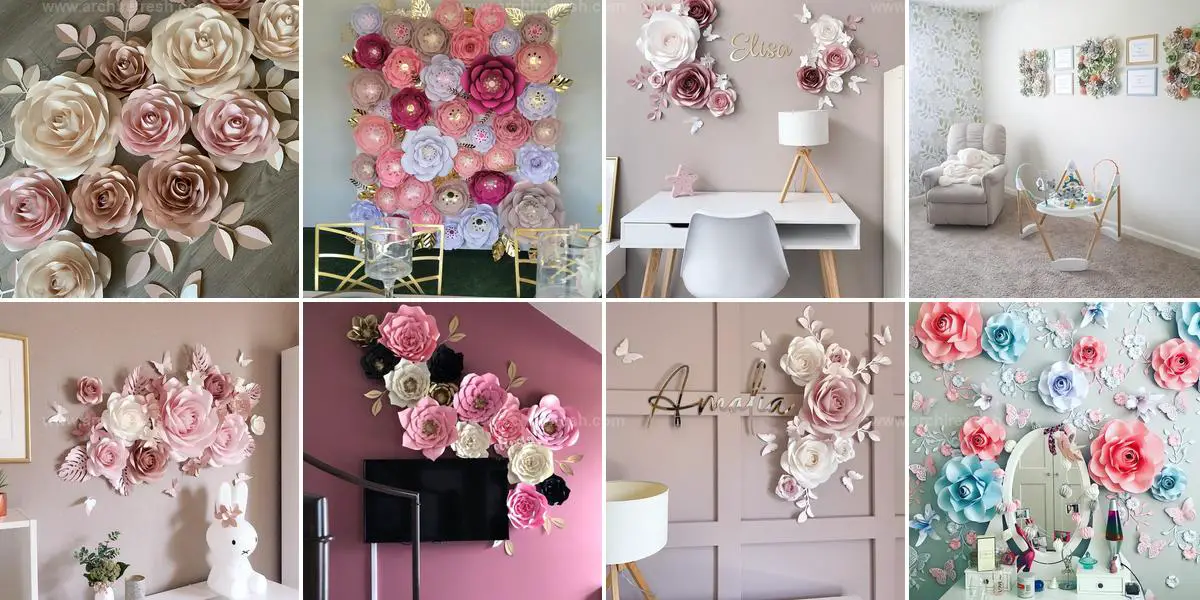 Best Paper Flower Wall Decor Ideas